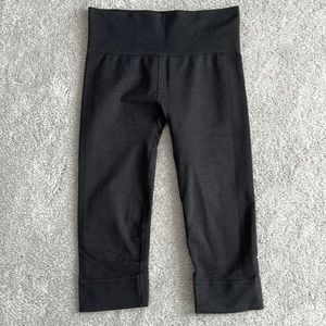 Lululemon Ebb To Street Crops Half Leggings in Charcoal